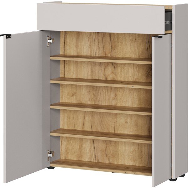 Dulap crem cu aspect mat 83x99x22 cm Ameca – Germania-image-3