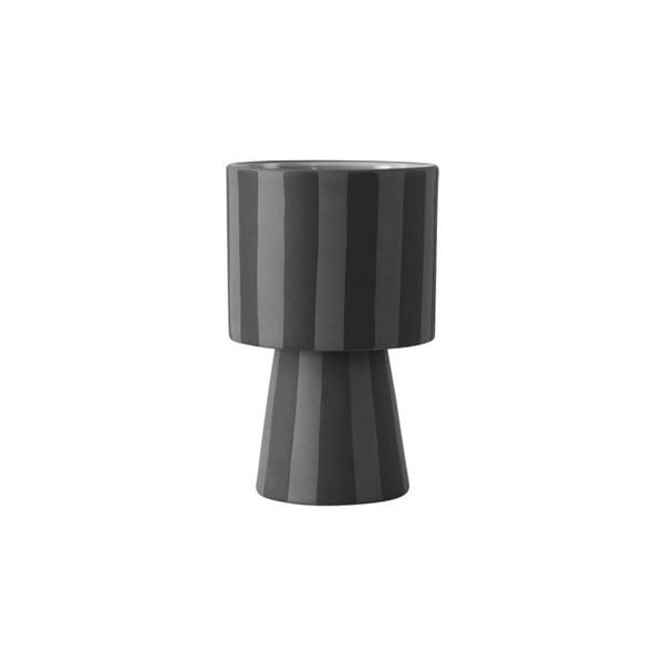 Vază din ceramică OYOY Toppu, ⌀ 10 cm, negru