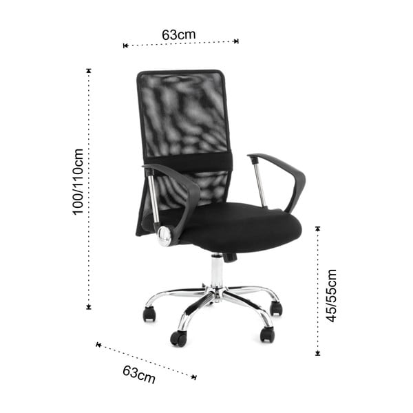 Scaun de birou negru Classic – Tomasucci-image-3