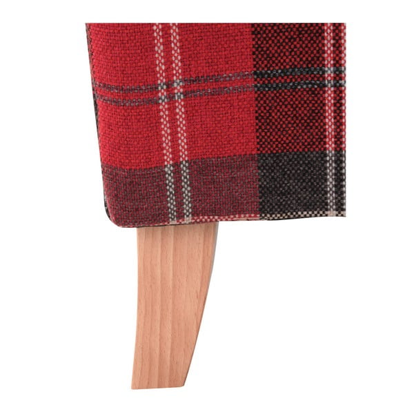 Fotoliu în carouri Max Winzer Lorris Vintage, roșu-image-2