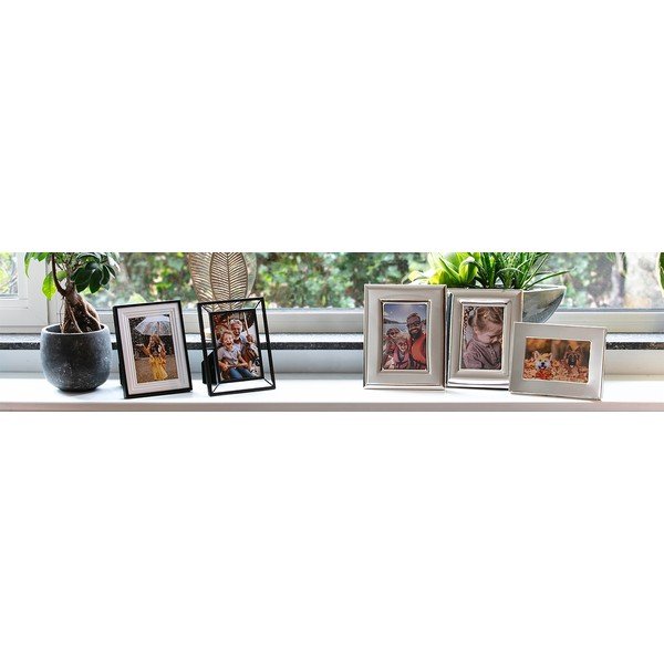 Ramă foto neagră de sine stătătoare/de suspendat din metal 10x15 cm Prisma – Zilverstad-image-1