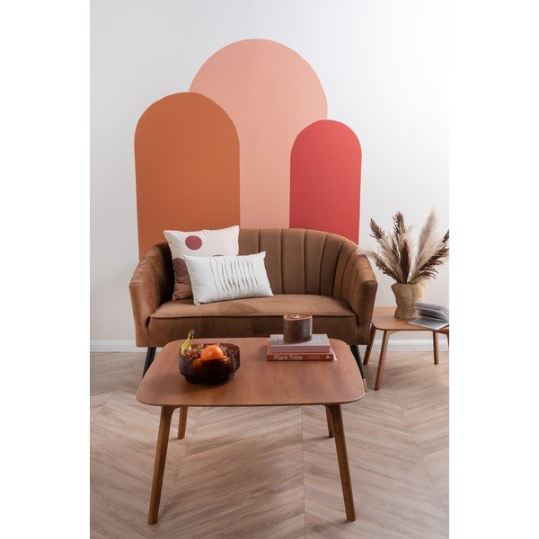 Pernă decorativă din bumbac PT LIVING Sand Sunset, 45 x 45 cm, maro-bej-image-1