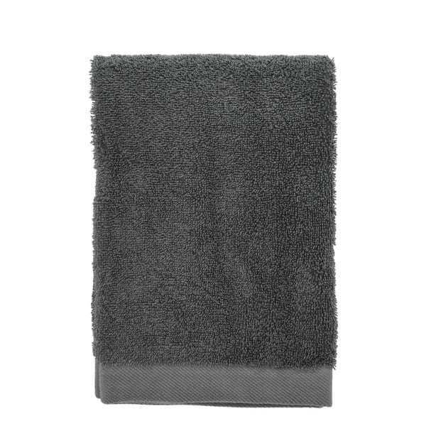 Prosop gri închis din bumbac din frotir 70x140 cm Comfort – Södahl