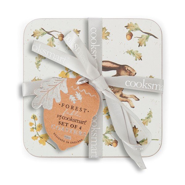 Coasters taupe 4 buc. din plută Forest Fable – Cooksmart ®-image-2