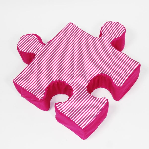 Pernă Puzzle Stripe, roz