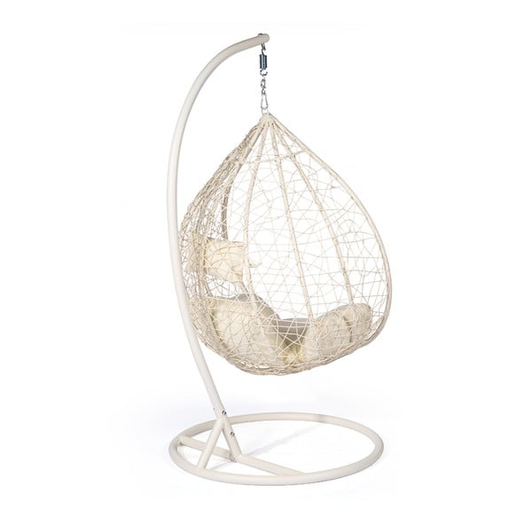 Fotoliu suspendat din ratan artificial crem Noela - Bonami Selection-image-3
