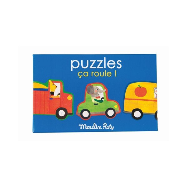Puzzle pentru copii Moulin Roty „Mașinuțe”-image-1