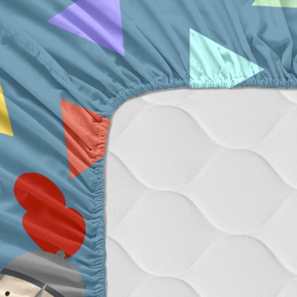 Cearceaf elastic din bumbac Mr. Fox Knight, 70 x 140 cm-image-1