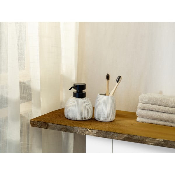 Suport pentru periuța de dinți alb-auriu din ceramică Pascoli – Wenko-image-1