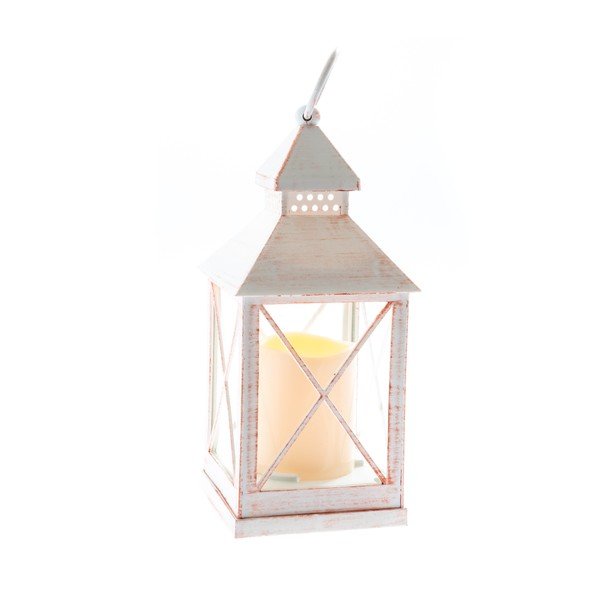 Felinar LED Dakls Iris, înălțime 23,5 cm, alb