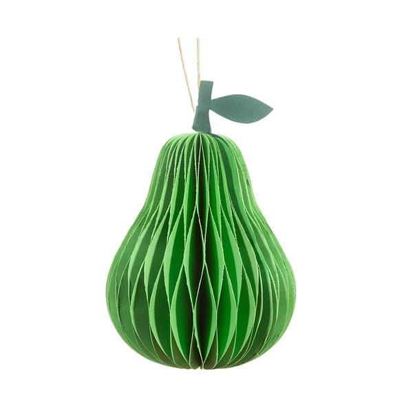 Ornament de Crăciun lucrat manual din hârtie ø 7 cm Pear Honeycomb – Sass & Belle