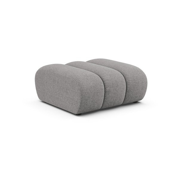 Taburet gri cu tapițerie din chenille Lupine – Micadoni 