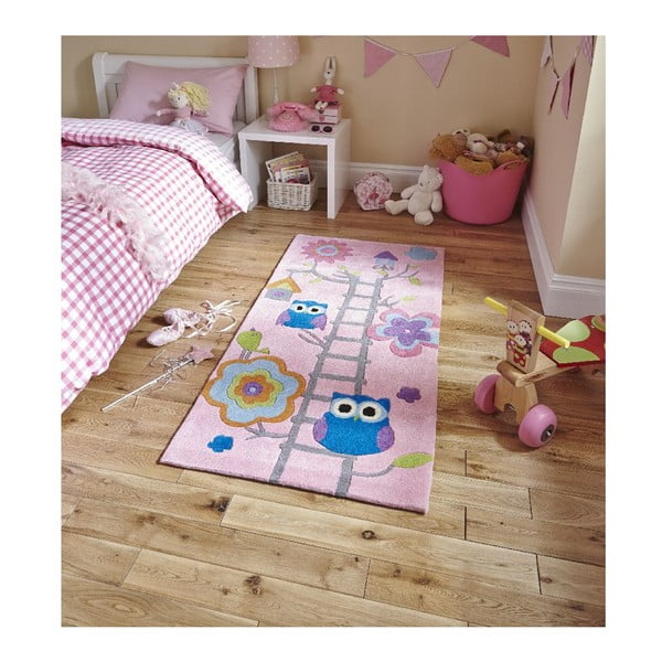 Covor pentru copii Think Rugs Hong Kong Pinkkie, 70 x 140 cm,-image-1