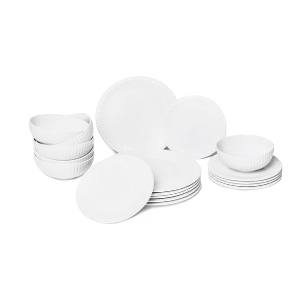 Set 18 vase de porțelan Bonami Essentials Purita, alb