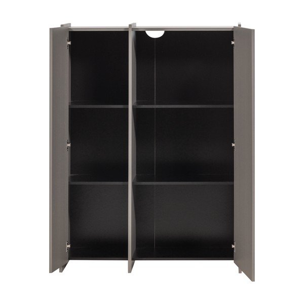 Dulap gri cu aspect de lemn de frasin 102x140x44 cm Brock – WOOOD-image-3