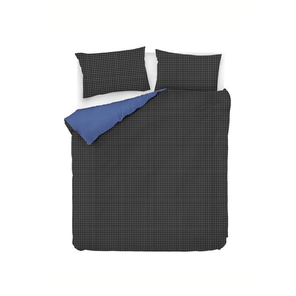 Lenjerie de pat albastră din bumbac pentru pat dublu/extinsă 200x220 cm Oslo - Mijolnir
