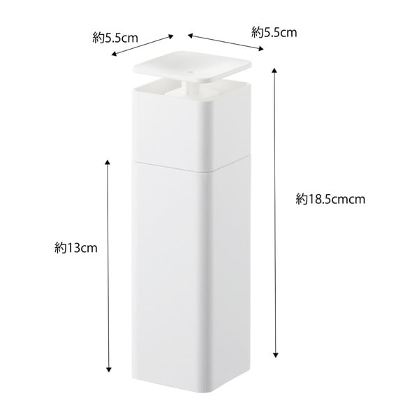 Dozator / dispenser de săpun Yamazaki Tower, 250 ml, alb-image-3