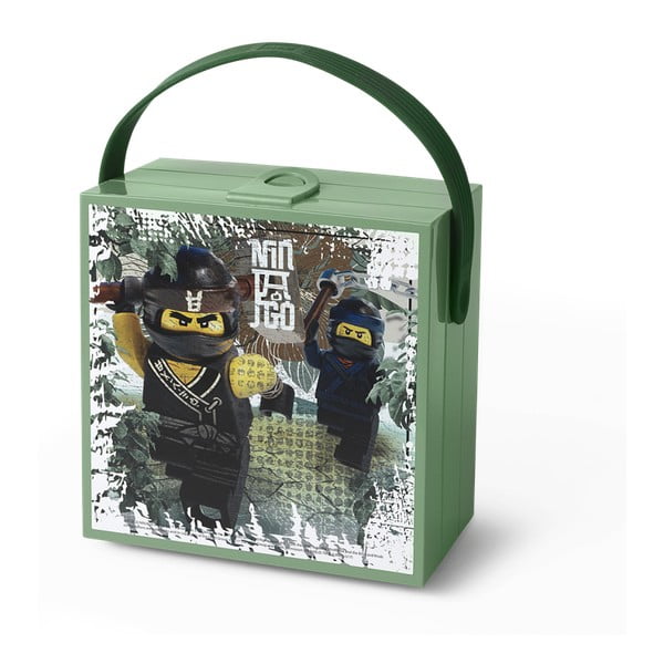 Cutie depozitare cu mâner LEGO® Army Ninjago, verde