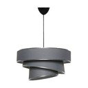 Lustră gri antracit/argintie cu abajur textil ø 40 cm Couper – Opviq lights