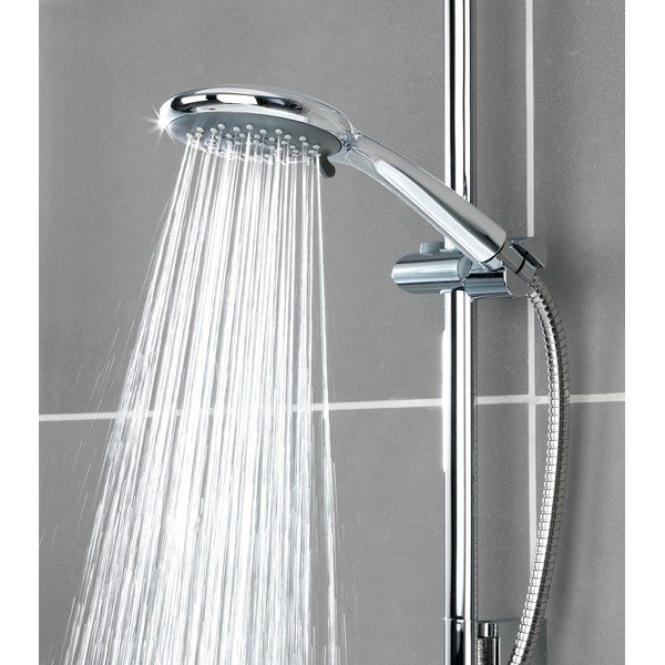 Pară de duș economică Wenko Saving, ø 11 cm, gri-image-1