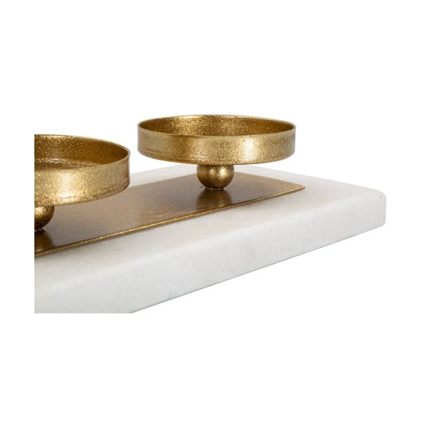 Suport pentru lumânări Mauro Ferretti, auriu-alb-image-3