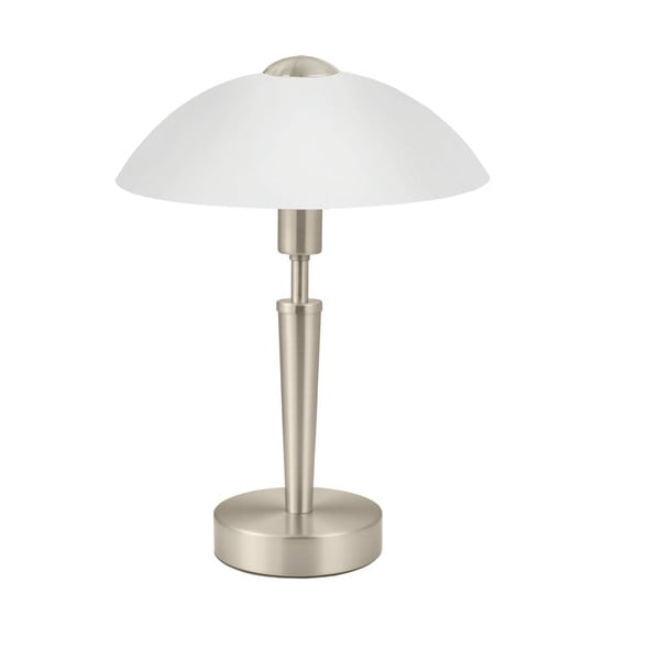 Veioză gri cu intensitate reglabilă cu abajur din sticlă (înălțime 35 cm) SOLO 1 – EGLO