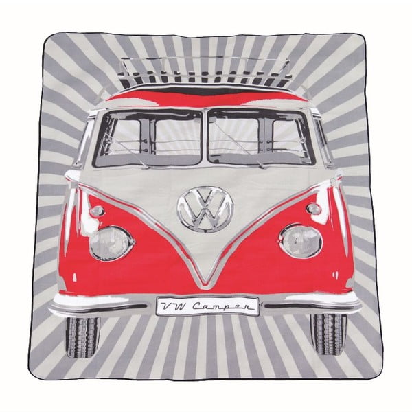 Geantă pentru picnic cu pătură VW Camper, roșie