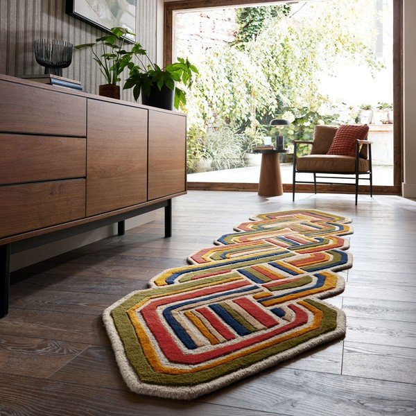 Covor tip traversă țesut manual din lână 80x300 cm Lattice Shaped  – Flair Rugs-image-1