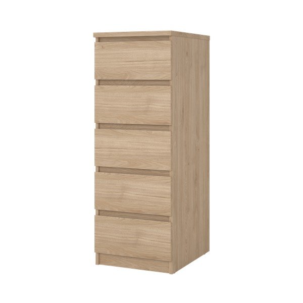 Comodă în culoare naturală cu aspect de lemn de stejar 40x111x50 cm Naia – Tvilum-image-3