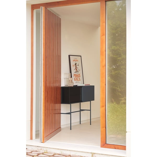 Masă consolă neagră-gri antracit 35x110 cm Nube – Teulat-image-1