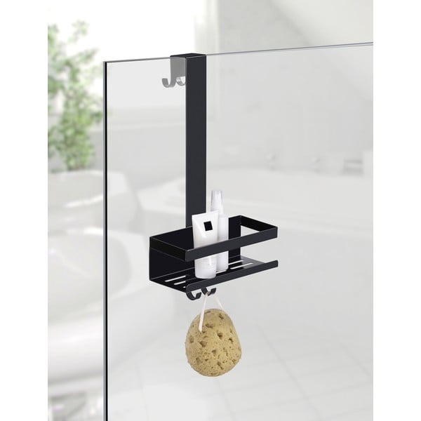 Raft pentru baie negru de agățat din oțel inoxidabil Bribano – Wenko-image-1