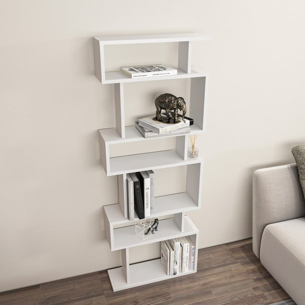 Bibliotecă albă 60x160 cm Bates – Kalune Design-image-1