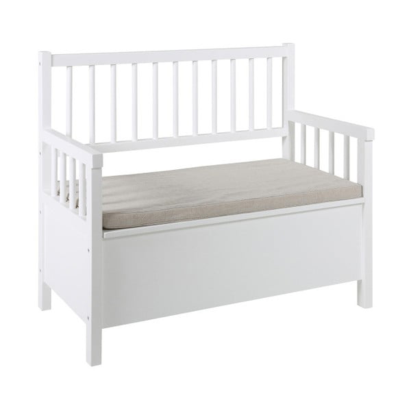 Băncuţă cu spațiu pentru depozitare Actona Assila, alb-image-1