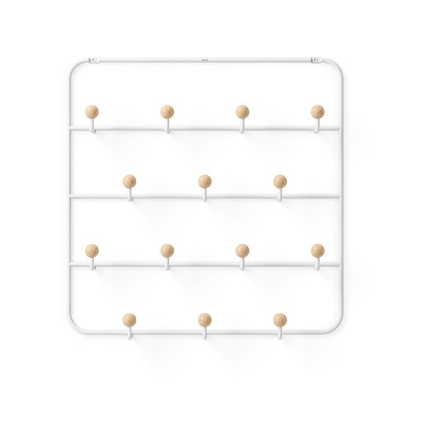 Cuier de ușă alb/în culoare naturală din metal 36 cm Estique – Umbra-image-3