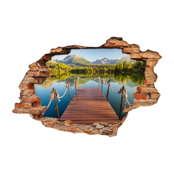 Autocolant Ambiance Panorama Mountain Lake, 60 x 90 cm-image-2