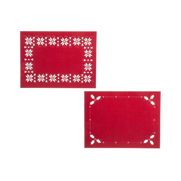 Suporturi pentru farfurie cu model de Crăciun 2 buc 40x30 cm - Casa Selección