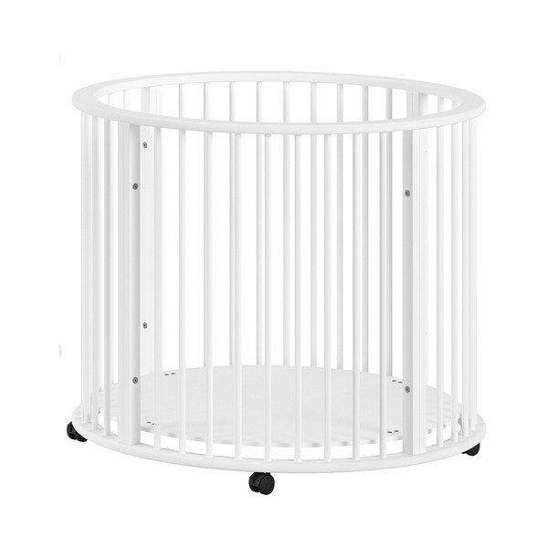 Țarc pentru copii alb din lemn de fag 90x90 cm Dino – Vipack