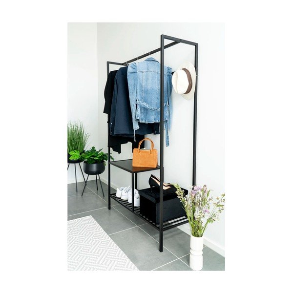 Dulap multifuncțional cu 2 rafturi House Nordic Vita, 170 x 101 cm, negru-image-1