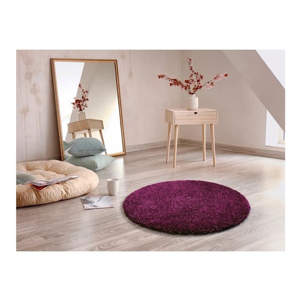Covor rotund Universal Aqua Liso, ø 100 cm, violet-image-1