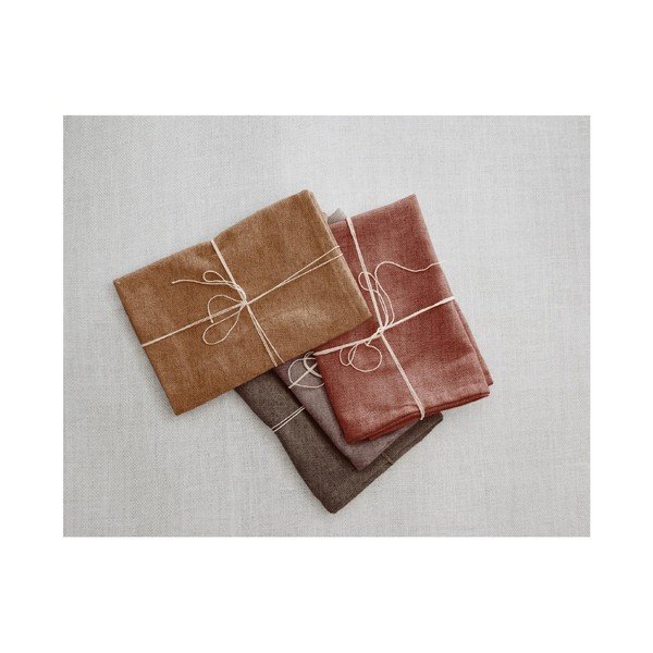 Set 4 șervețele textile cu amestec de in Really Nice Things Red Gradient, 43 x 43 cm-image-2