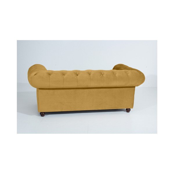 Canapea Max Winzer Orleans Velvet, 196 cm, galben-image-2
