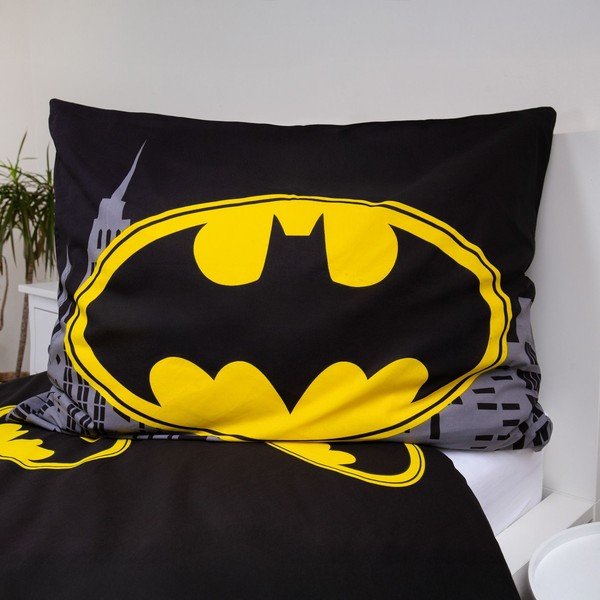Lenjerie de pat pentru copii din bumbac pentru pat de o persoană 140x200 cm Batman "The Emblem" – Jerry Fabrics-image-4