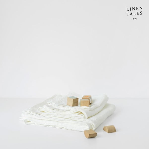 Prosop  pentru copii alb din in 45x90 cm – Linen Tales