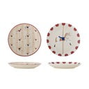 Farfurii crem 2 buc. pentru desert  din gresie ø 16 cm  cu model de Crăciun Merry-go-round – Bloomingville