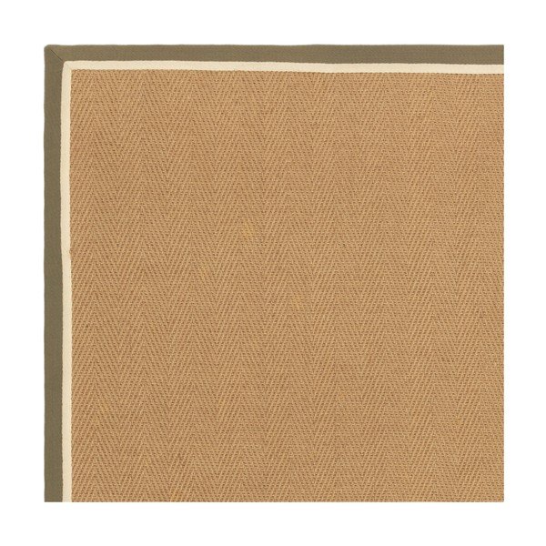 Covor kaki/în culoare naturală reversibil, țesut manual din iută 240x340 cm Bordo Herringbone Khaki – Asiatic Carpets-image-4