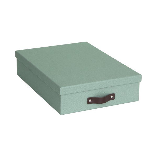 Organizator verde pentru documente din carton Oskar Canvas Paper Laminate – Bigso