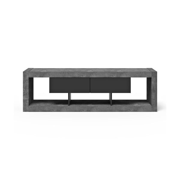 Comodă TV negru-gri cu aspect de beton 175x52 cm Nara – TemaHome