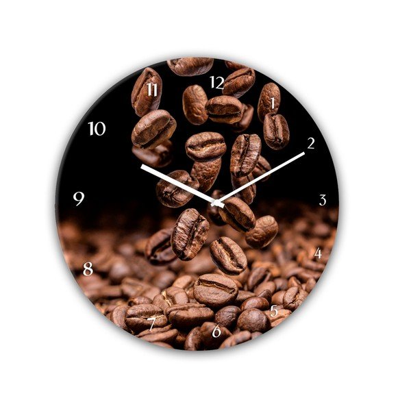 Ceas de perete Styler Glassclock Coffee Seeds, ⌀ 30 cm-image-2