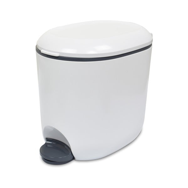 Coș de gunoi alb cu pedală din plastic 3,5 l – Addis