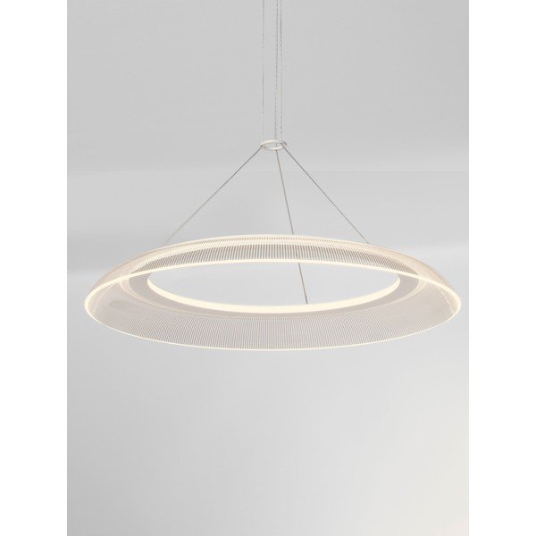 Lustră alb mat LED din aluminiu cu abajur din sticlă acrilică ø 60 cm Mantle – Nova Luce-image-2